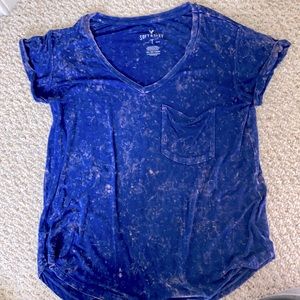 American Eagle Tee. Xs, blue with tie dye
